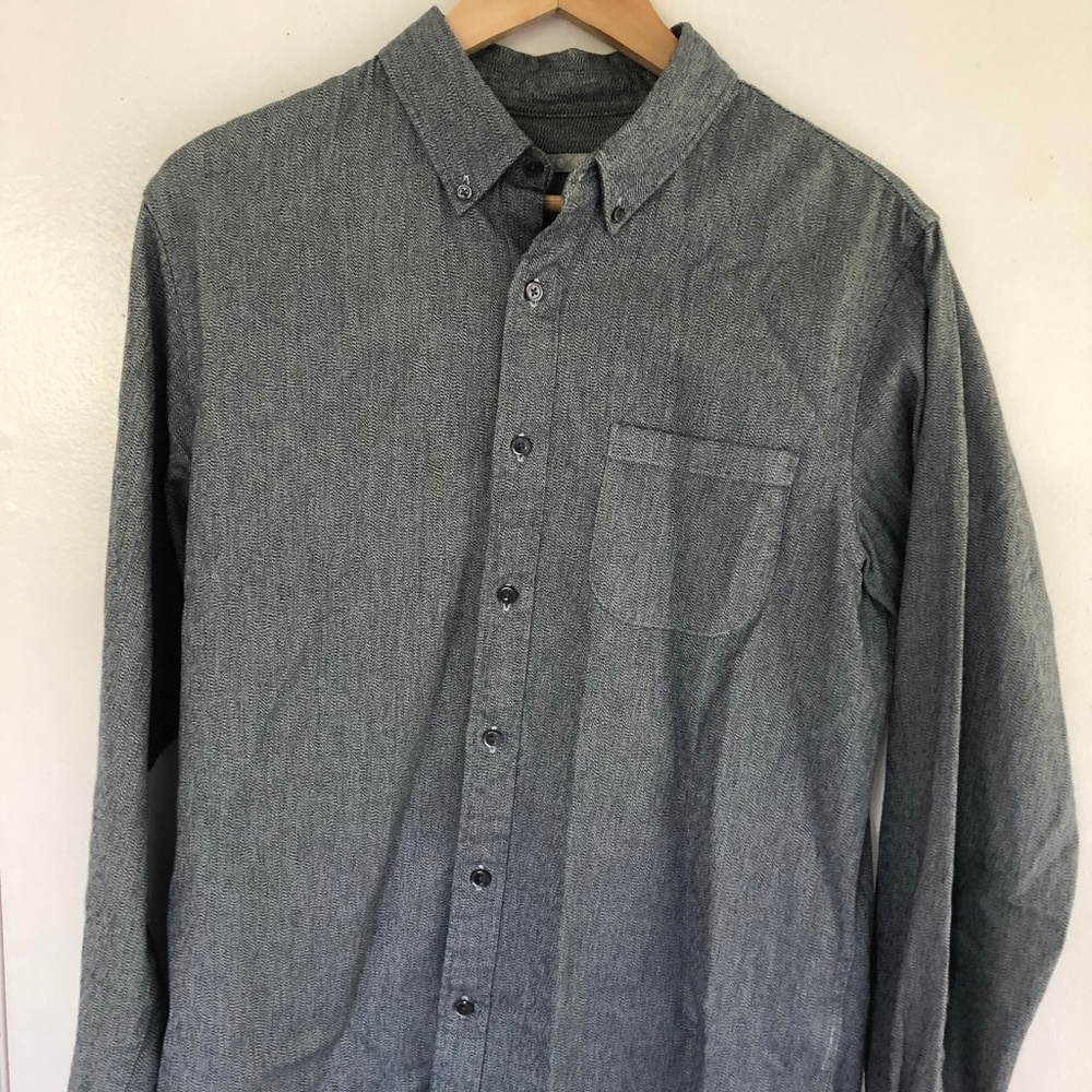 Outerknown Light Charcoal Gray Shirt Mens sz M